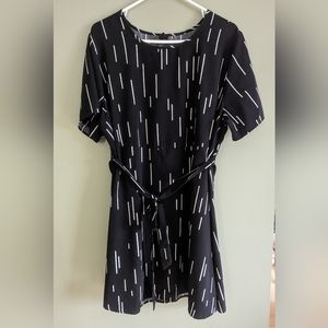 Shein Curve Black & White Dress